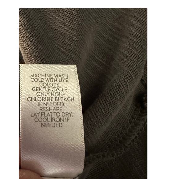 J Jill Pure Jill Sand Washed Top Womens 2X Tencel Modal Knit Shirt V-Neck Gray - Picture 5 of 6